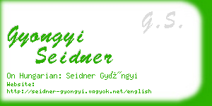 gyongyi seidner business card